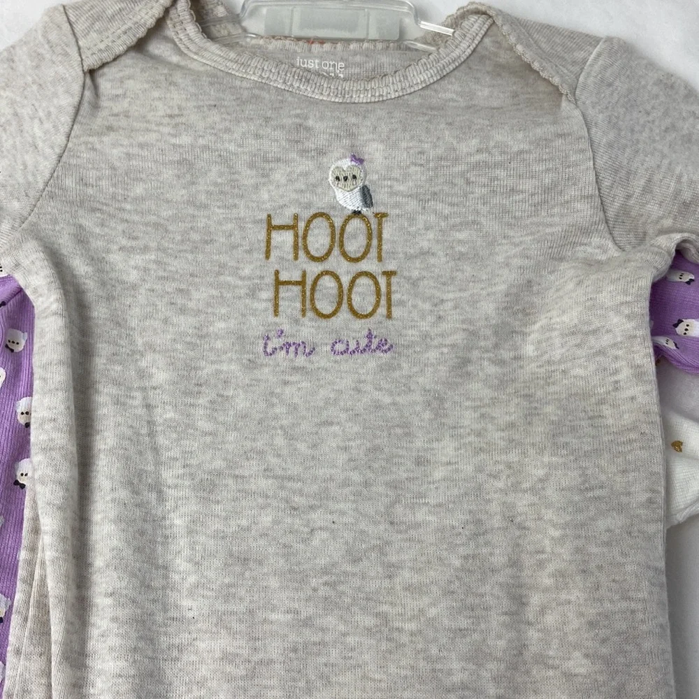 NWT Three (3) long-sleeve bodysuits Just One You by Carter’s nine months